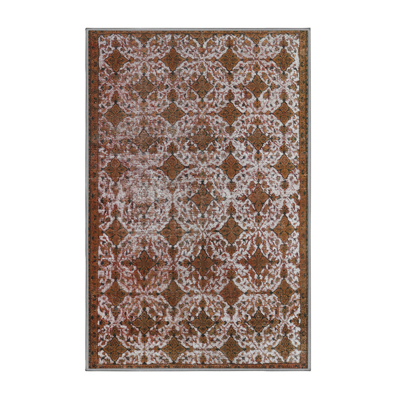 Tapis brun à motif oriental, Rectangle 5 pi x 8 pi