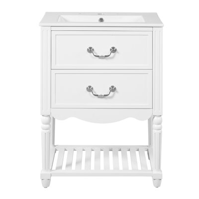 Meuble-lavabo 24 po avec lavabo en céramique