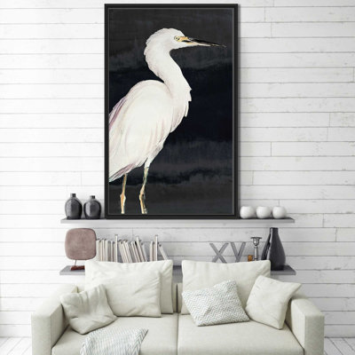 «Heron On Black II» par Lanie Loreth, reproduction sur toile