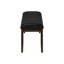 Banc noir rembourré de 48 po avec structure en bois massif brun robuste