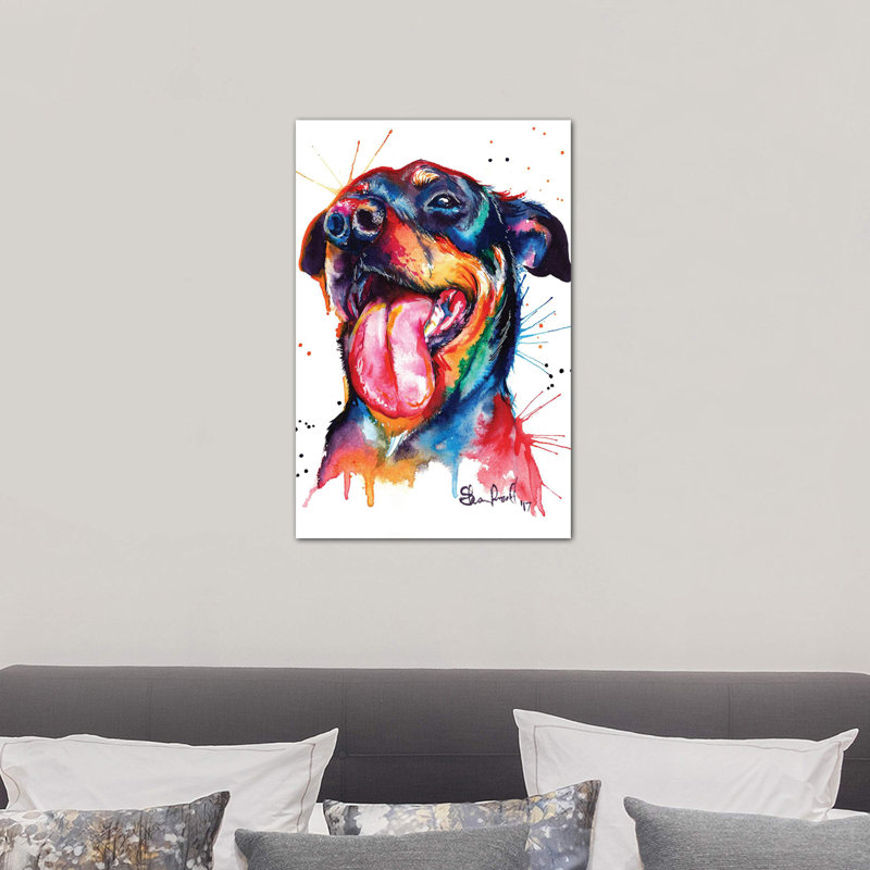 Rottie by Weekday Best - Wrapped Canvas Painting, 66.04 cm H x 45.72 cm W x 3.175 cm D