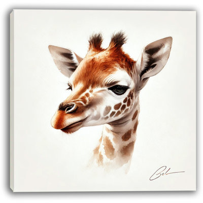 «Graceful Baby Giraffe», art mural sur toile