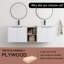 Meuble-lavabo double 59,94 po avec plateau en céramique Lainie