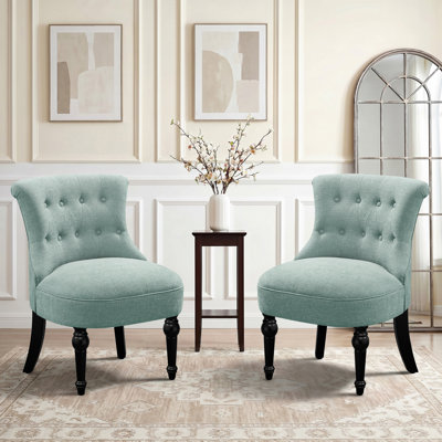 Chaise d'appoint d'appoint en chenille 24,4 po de largeur (ensemble de 2)