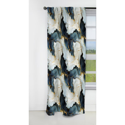 Rideau occultant en marbre Gold Timeless Marble Classic Delights II - abstrait