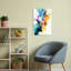 Vibrant Abstract Splash Abstract Contemporary Modern Violet Wall Art Print by Mauro - Wrapped Canvas Print-1744110244