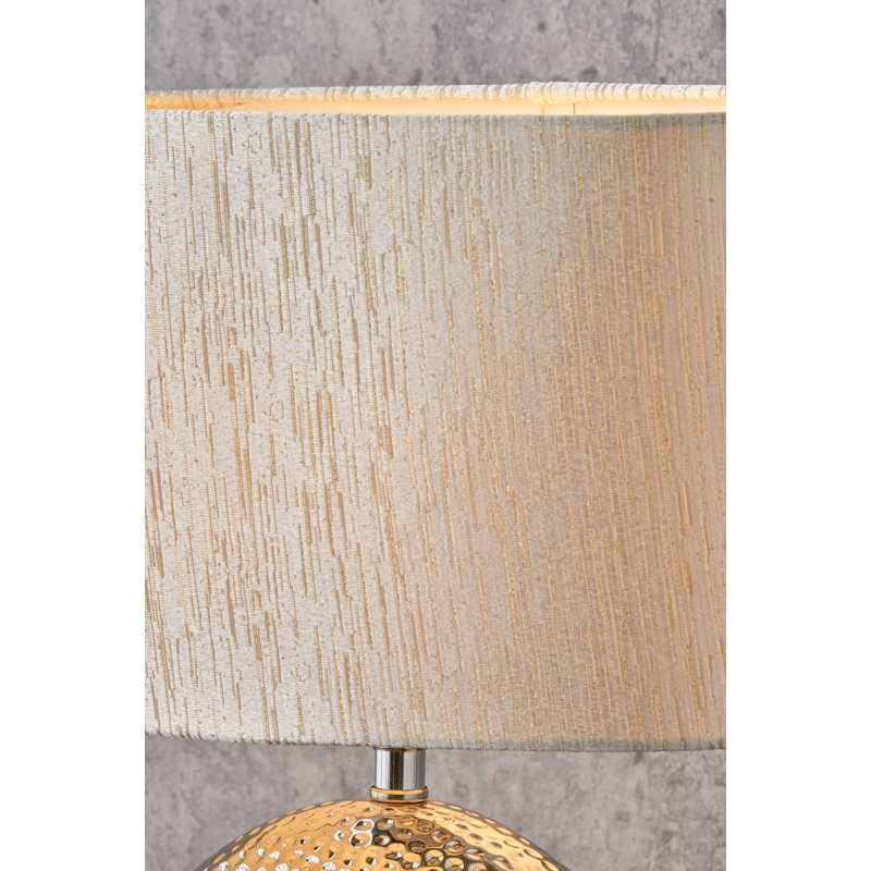 Mabel Ceramic Table Lamp, Brown, Natural