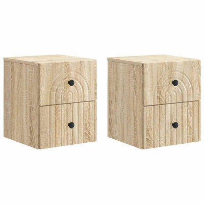 33cm W Manufactured Wood Bedside Table