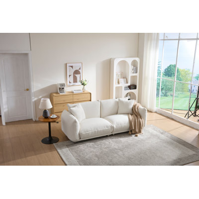 Cozy White 3-Seater Sofa  Ideal for Living Room