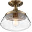 Plafonnier semi-encastré 1 lumière 10,38 po Ochoa-1786140474