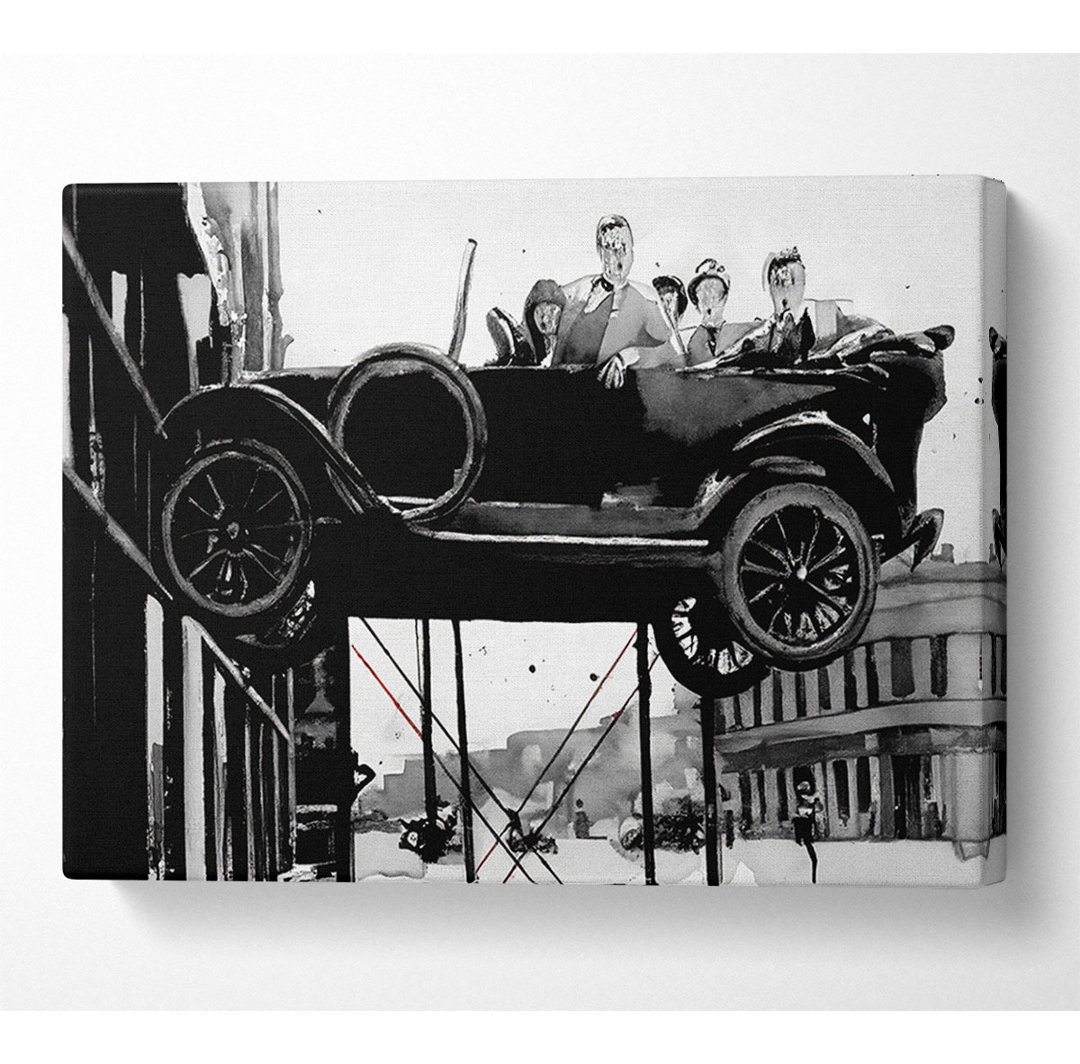 Harold Lloyd Car Jack - Kunstdrucke auf Leinwand