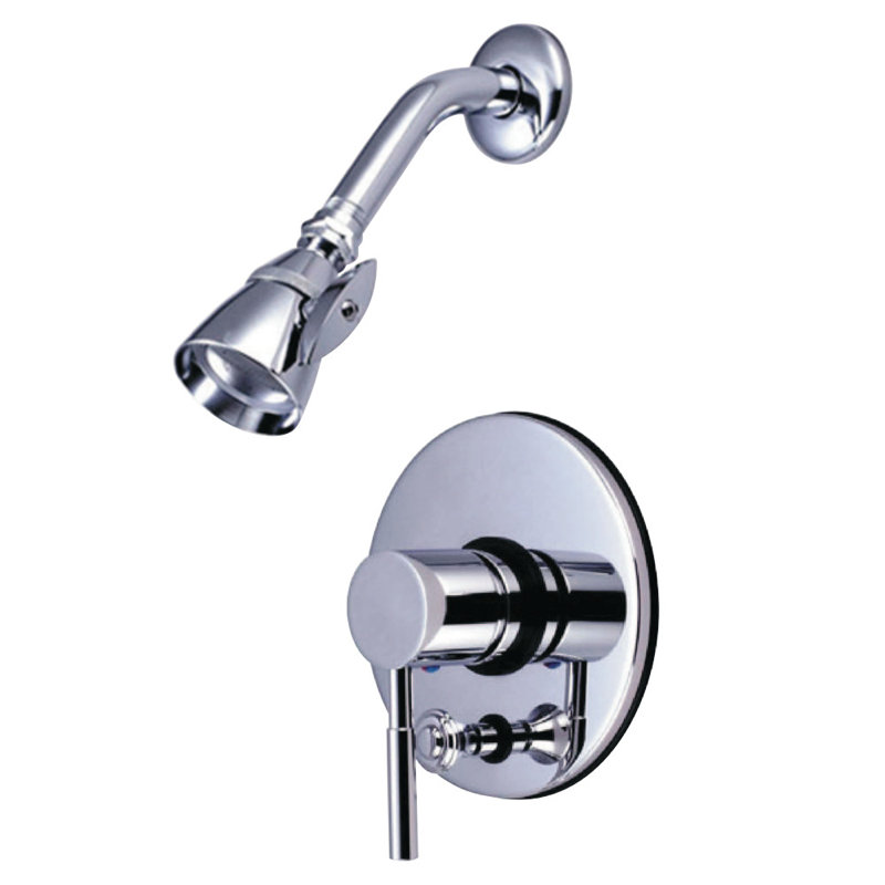 Robinet de douche à pression équilibrée à poignée simple avec poignée inverseur Kingston Brass, Chrome poli