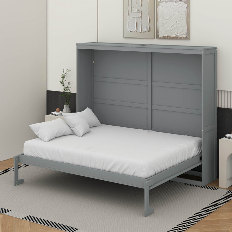 Garlef Murphy Bed Wall Bed, Queen, White