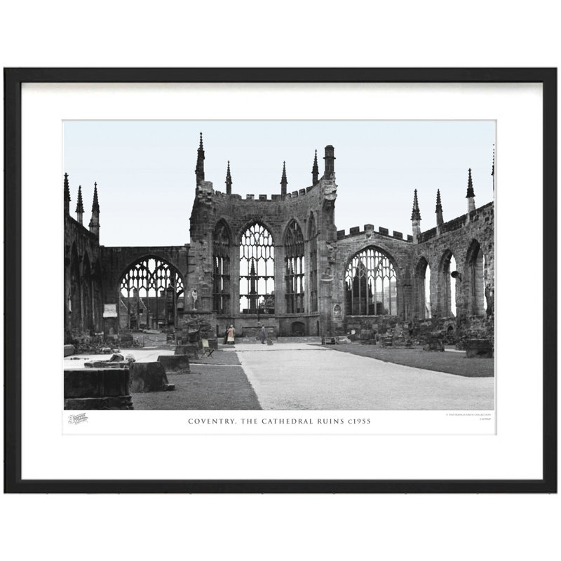 Coventry, The Cathedral Ruins C1955 - Single Picture Frame Print, 40cm H x 50cm W x 2.3cm D