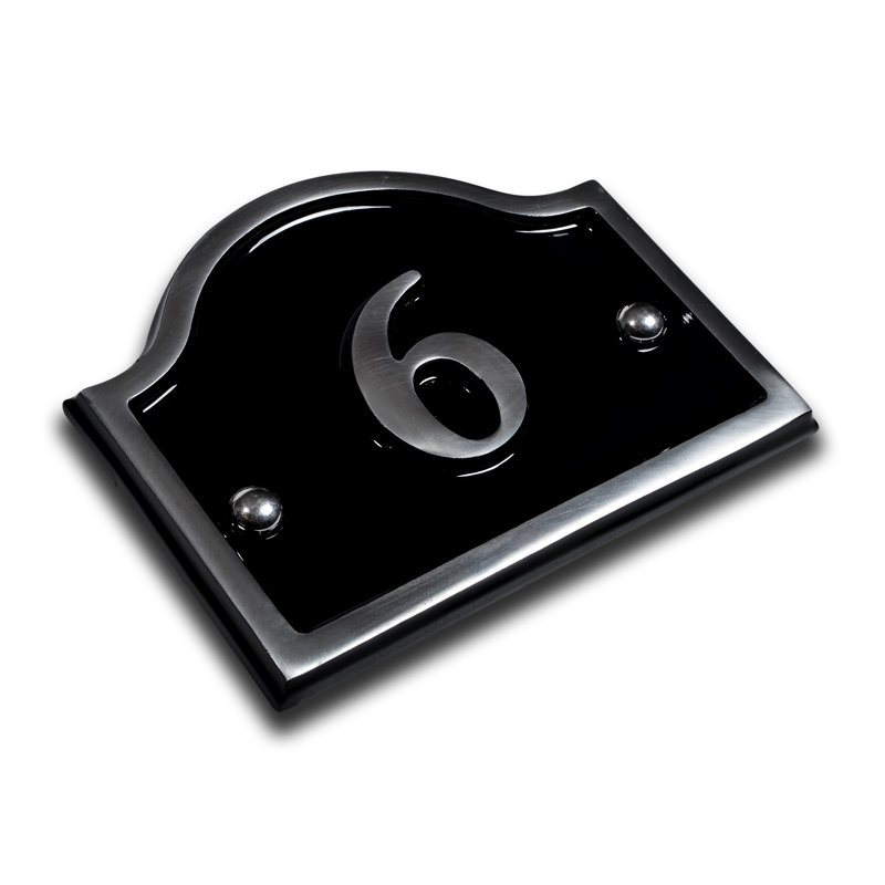 Jaclynn 11.5cm H Reflective Metal House Number, 6