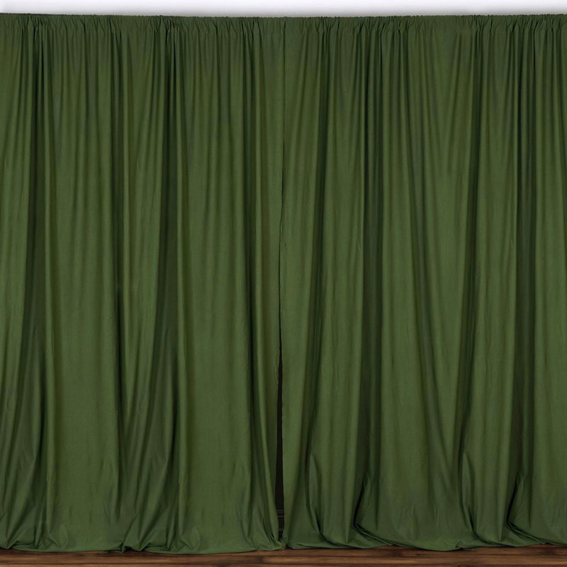 Antion Semi Sheer Curtain Single Panel, 56" x 120", Dark Sage