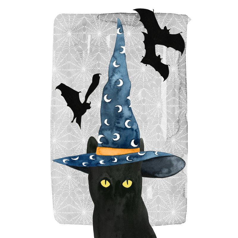 Chat noir II, H 48 po x l 32 po x P 1,25 po