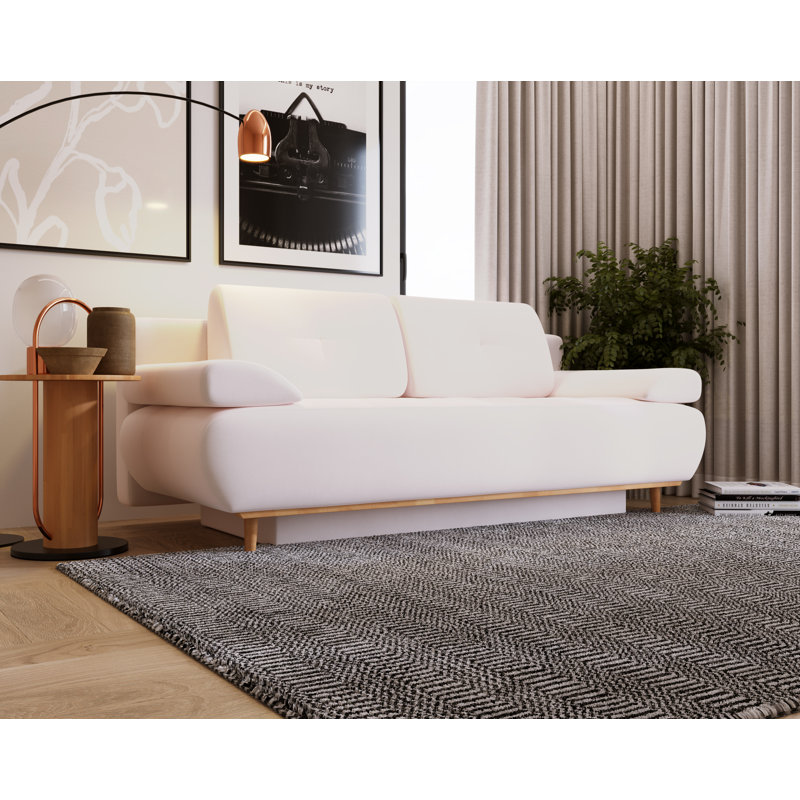 Taneya 2 Seater Sofa Bed, White