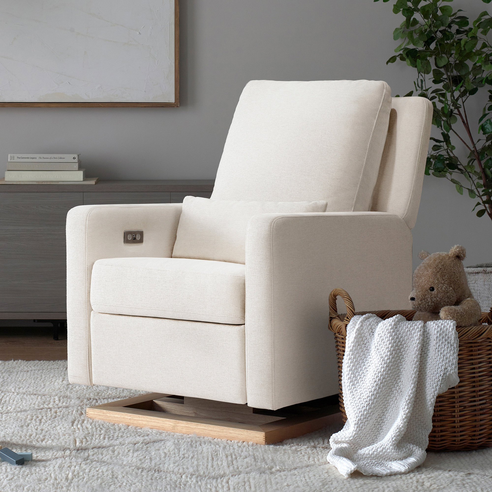 Babyletto Sigi Nursery Power Recliner and Glider | Electronic Recline, USB Port, Water Repellent Eco-Performance Fabric
