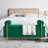 Stylish Velvet Storage Bench With Strong Iron Legs For Living Room Decor Cylindrical Arms And Home Addition-1523623943