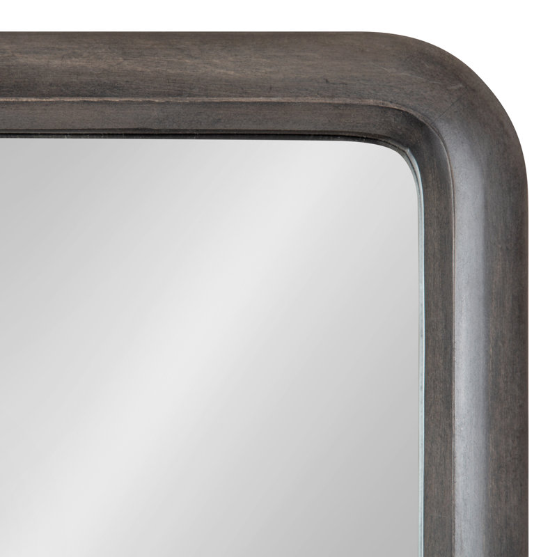 Miroir Anacleta Overmantel, H 32 po x l 17 po, Gris