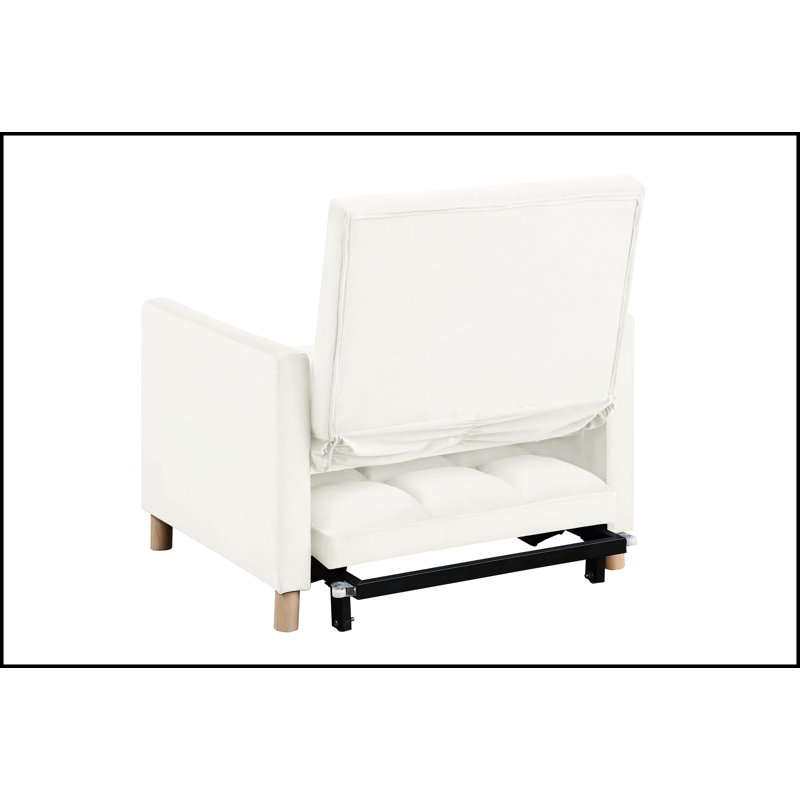 Méridienne de 31,3 po de largeur Amarria, Tissu beige