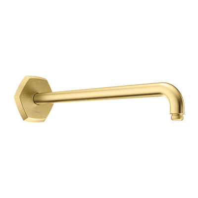 Hansgrohe, bras de douche transitionnel 15 po 4 po en or brossé optique, 04833250, pour les produits Hansgrohe