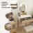 Leicester Vanity Table Set with Adjustable Brightness Mirror and Cushioned Stool-990797990