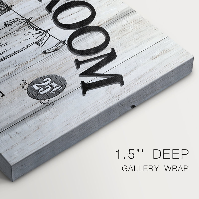 Laundry Room Sign- Gallery Wrapped Canvas -Ready to Hang, 16" H x 32" W
