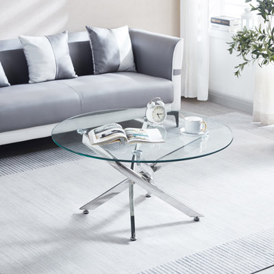 Table basse, table basse, table de bout en verre Landgraf