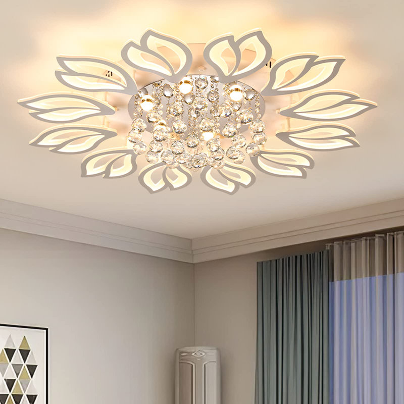 Izzabella 12-Light 103.5cm LED Flush Mount, White