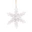 Cintres en forme de flocon de neige 6,3 x 1,8 x 6,7 po - Ensemble de 6 pour décorations d'arbre de Noël festives