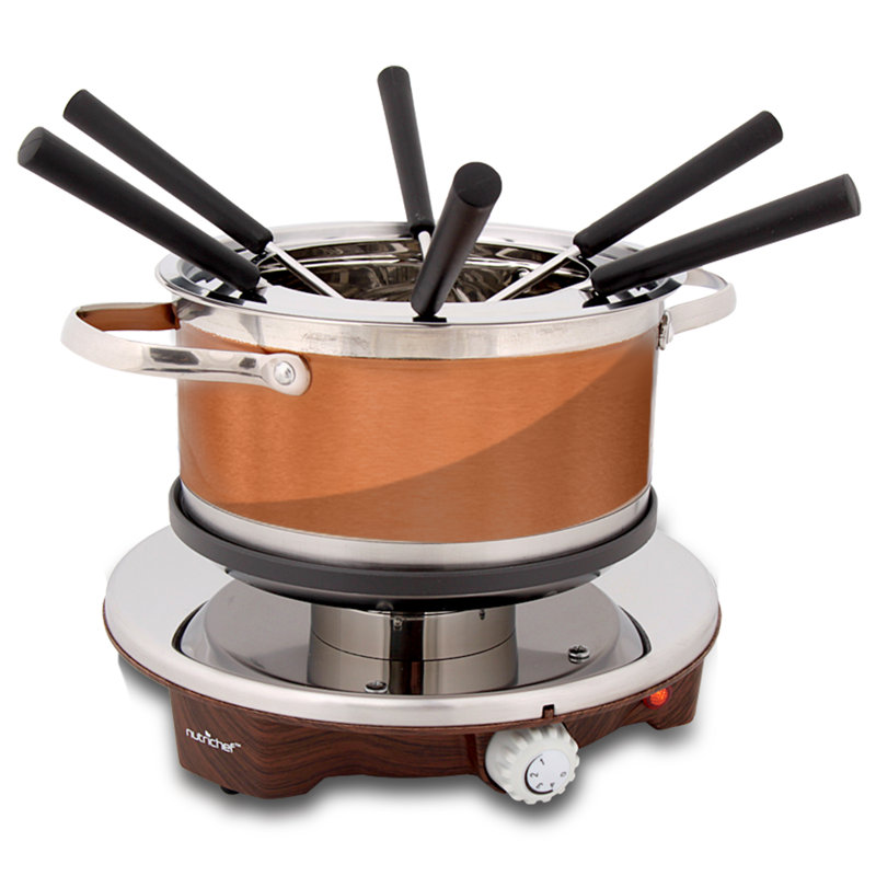 Ensemble à fondue en acier inoxydable 1 pte NutriChef