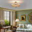 6 - Light Drum Crystal Semi Flush Mount-898008389