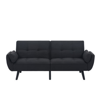 Canapé-lit futon convertible avec pattes en bois
