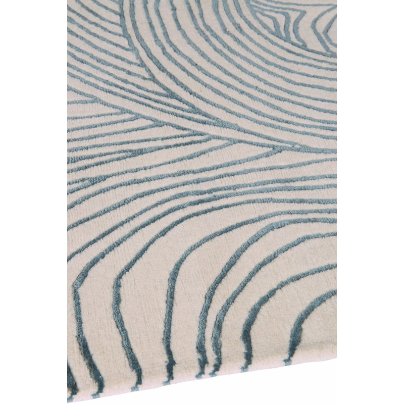 Adam Hunter Waves Blue Area Rug, Rectangle 12' x 16'
