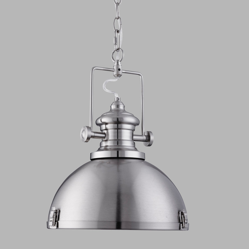Harpenden 1 - Light Dome Pendant, Satin Silver