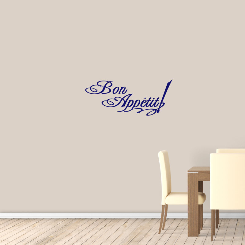 Décalcomanie murale bon appetit, Bleu marine, Oui