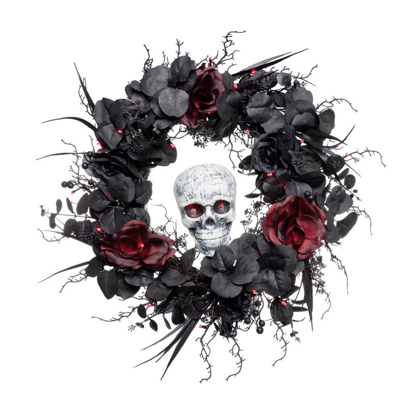  Couronne d'Halloween à DEL 24 po