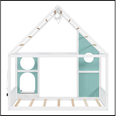 Maison jumelle Geib avec glissoire, bande lumineuse boule et panneau avant