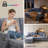 83.5"Sectional Sleeper Sofa with Pull-Out Bed, Plush Corduroy L-Shaped Modular Couch with Storage Chaise and USB Charging-2128405430