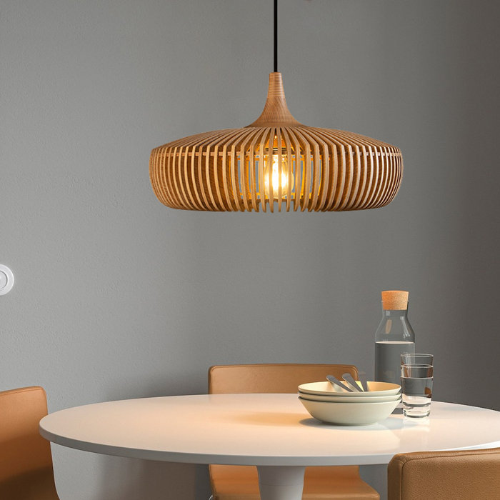 Bay Isle Home Pimms 1 - Light Brown Drum Pendant & Reviews | Wayfair