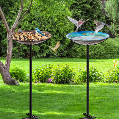 Bird Bath For Outside Bird Feeder Bowl Vintage Bird Baths For Outdoors Garden Yard