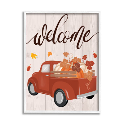 «Welcome Country Pumpkin Truck», art de la giclée encadrée par Jo Taylor