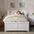 Daurice Solid Wood Platform Bed with Panel Footboard & Storage Drawers-364139124-352388109