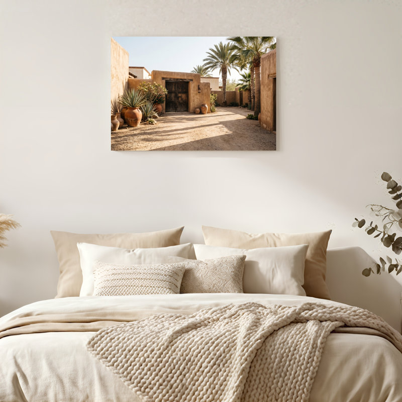 Art mural sur toile Gallery Wrap pour le salon, la chambre à coucher, le bureau ou le vestibule - Décoration murale décorative avec oasis du désert