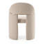 Ashley - tissu beige moderne + chaise de salle à manger en laiton brossé