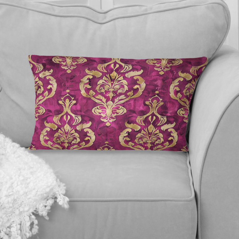 Coussin lombaire transitionnel rose et doré