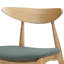 Ensemble de 2 chaises de salle à manger rétro en bois d'hévéa avec dossier ergonomique, coussins gris moelleux, finition bois naturel-46132371-46132380