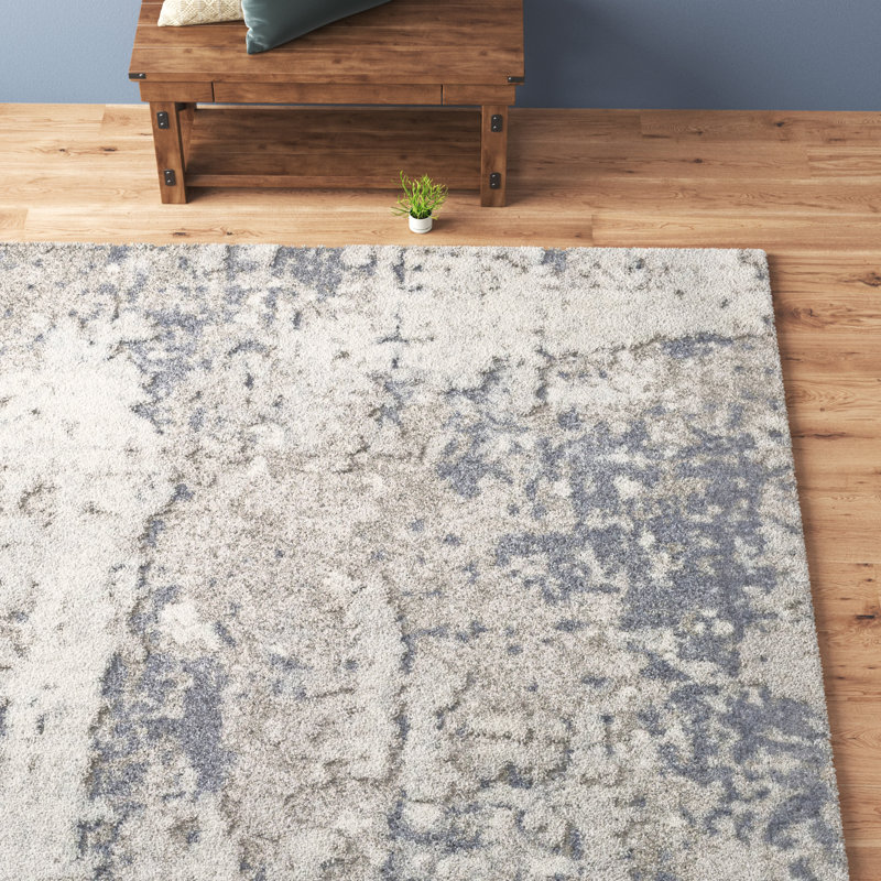 Kolar Abstract Beige/Gray Rug, Rectangle 7'10" x 10'3"